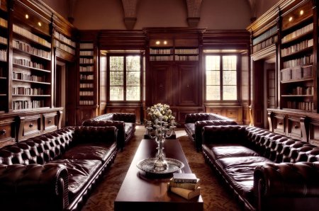 Домашняя библиотека интерьер