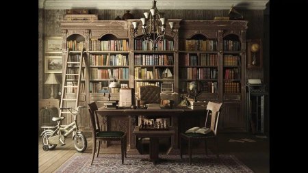 Книжный шкаф 19 век Викторианская