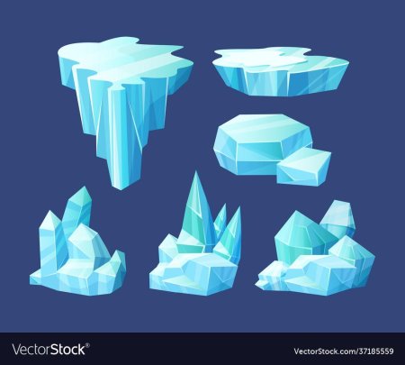 Ледяные глыбы вектор