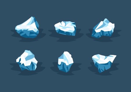 Ледяные глыбы вектор