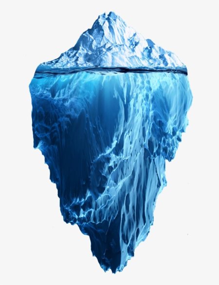 Айсберг на прозрачном фоне