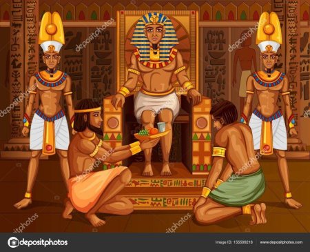 Фараон на троне в древнем Египте