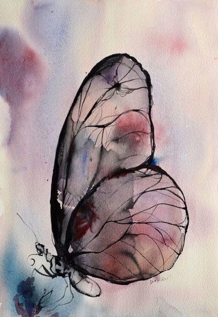 Акварель "бабочка"