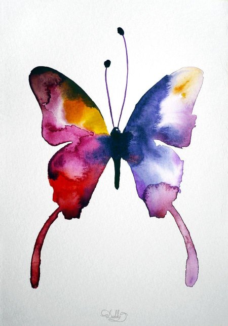 Акварель "бабочка"