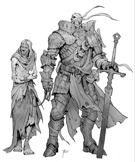 Эскизы фантастических персонажей