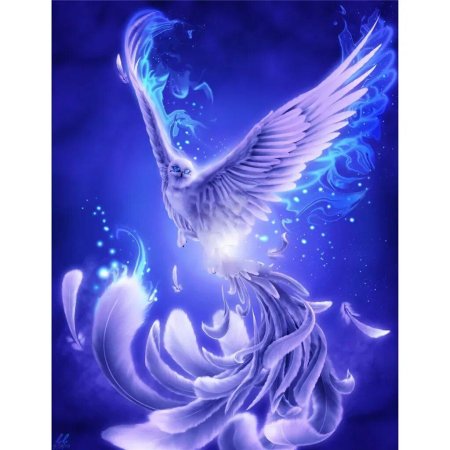 Мифическая синяя птица и Феникс