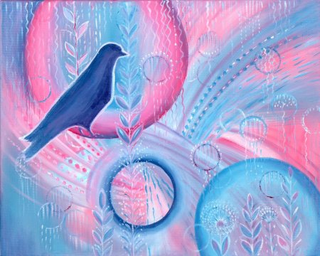Синяя птица живопись