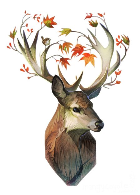 Олень арт