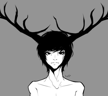 Мальчик с оленьими рогами