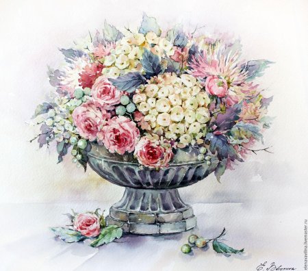 Цветы Вавилина Акварельные художник