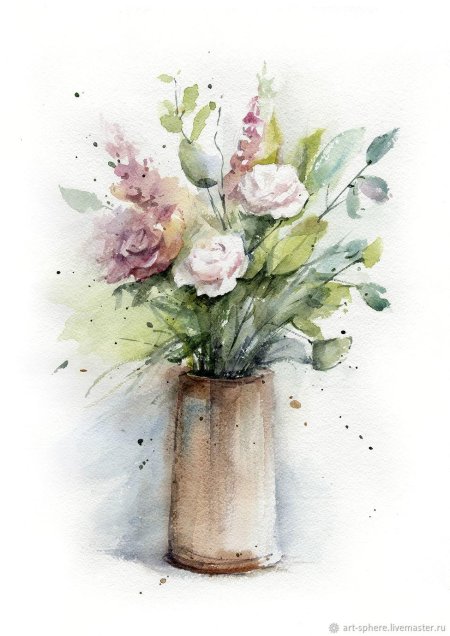 Ваза акварелью