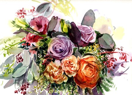 Акварельные цветы