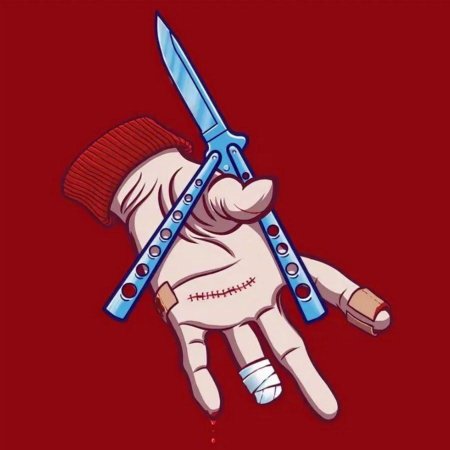 Нож бабочка арт