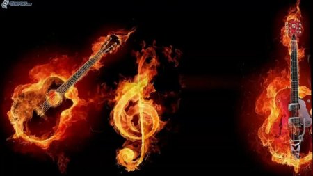 Электрогитара в огне