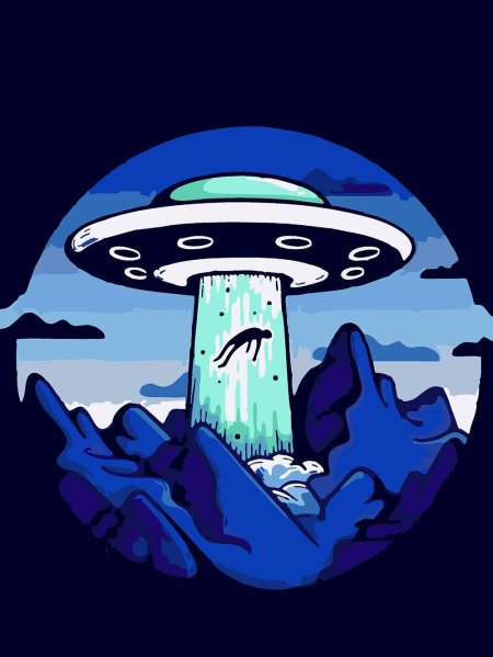 Летающая тарелка похищает