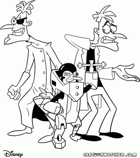 Финес и Ферб раскраска