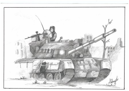 Рисунок на военную тему карандашом