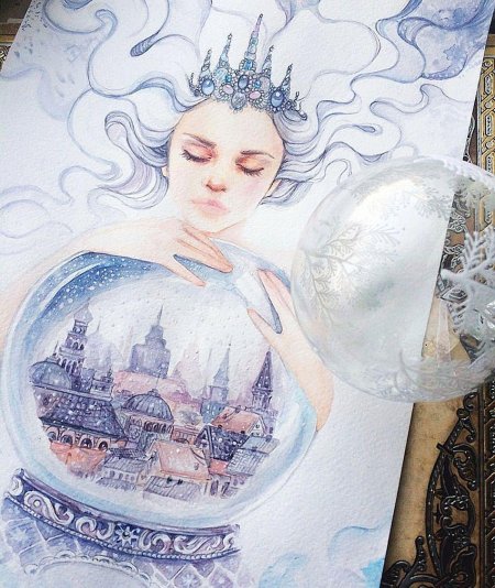 Ночь перед Рождеством художник Оксана Викторова