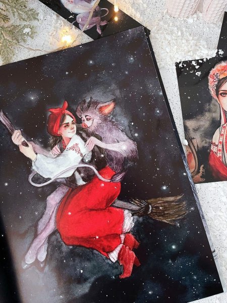 Ночь перед Рождеством художник Оксана Викторова