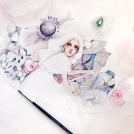 Акварель в иллюстраторе