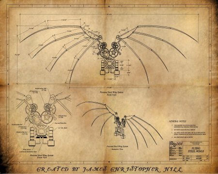 Крылья Леонардо да Винчи чертежи