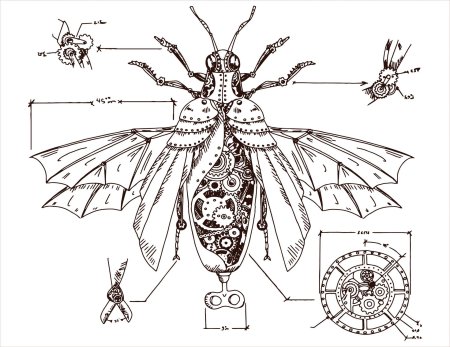 Чертежи насекомых