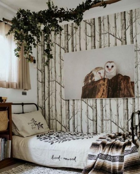 Украшение комнаты в стиле леса