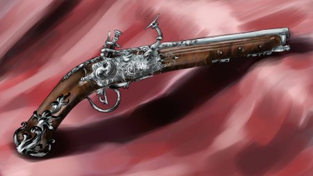 Кремневый пистолет фэнтези арт