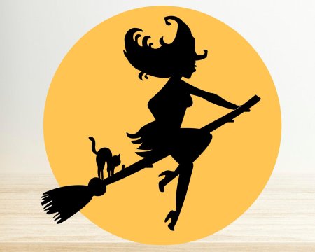 Ведьмочка на метле