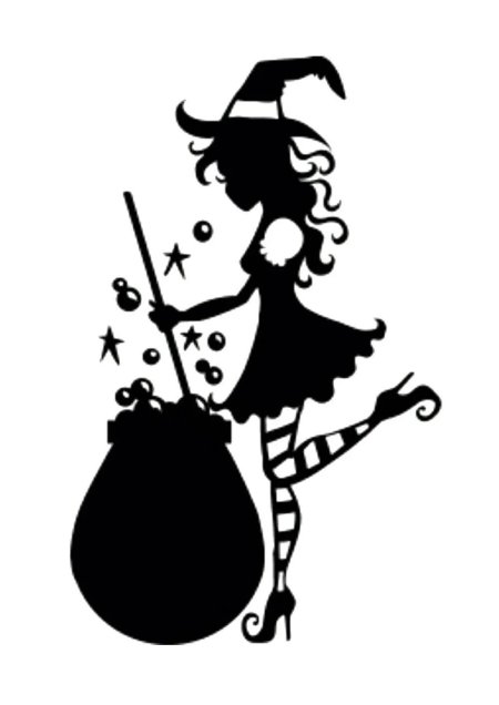 Ведьма силуэт