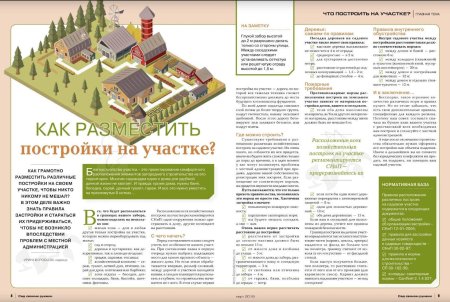 Размещение строений на участке