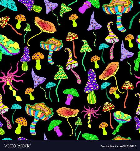Галлюциногенные грибы вектор