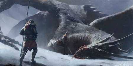 Викинги убивают дракона