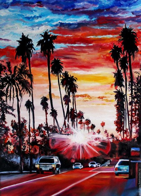 Лос Анджелес картина маслом