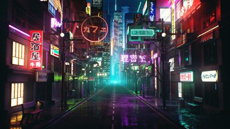Токио улица Cyberpunk