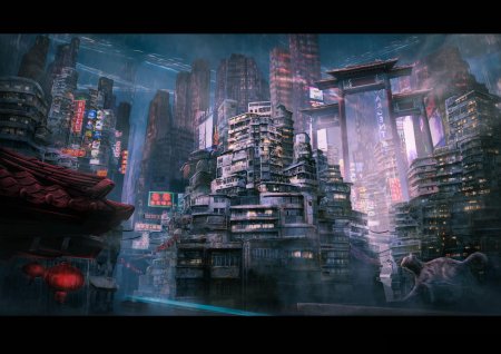 Алита киберпанк-город
