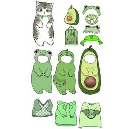 Бумажные котики с одеждой