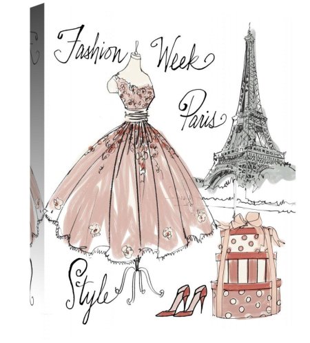 Фэшн иллюстрации Париж