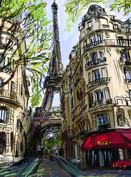 Фотообои улица в Париже