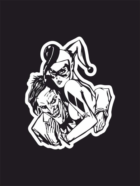 Наклейки Харли Квинн и Джокер