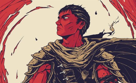 Берсерк Гатс и Гриффит и каска