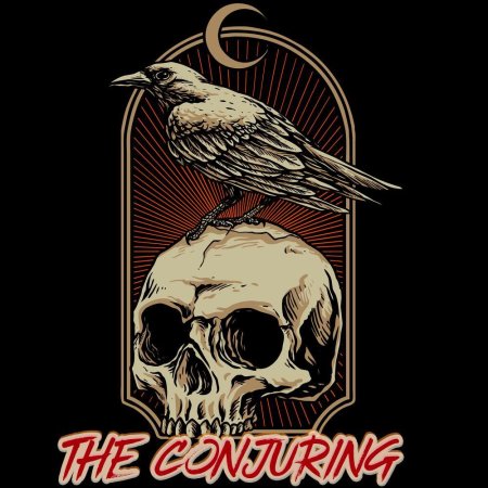 Ворон на черепе вектор