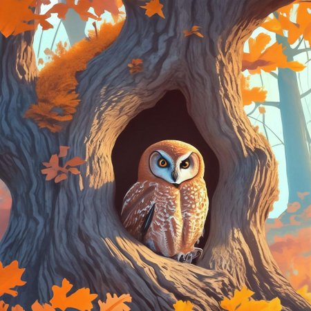 Сова в лесу