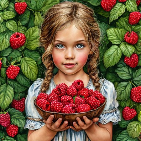 Малина рисунок