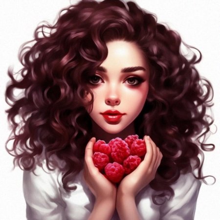 Девушка с кудрявыми волосами