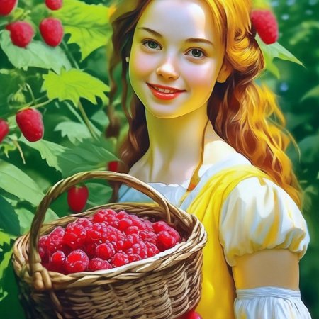 Девушка с корзинкой