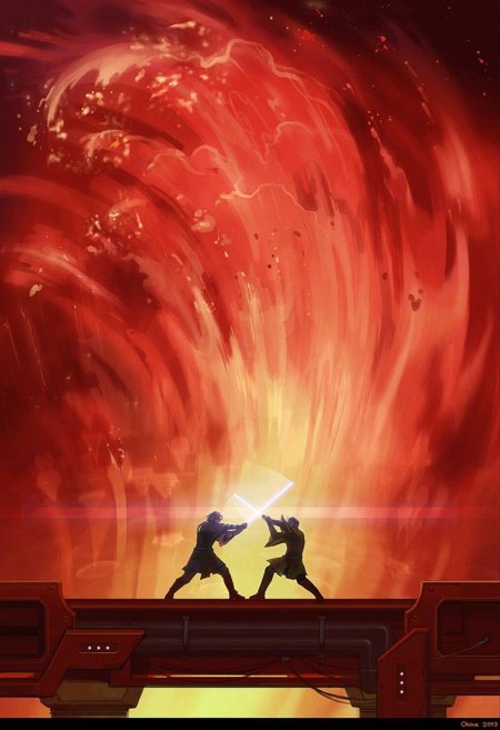 Энакин и Оби Ван на Мустафаре арт