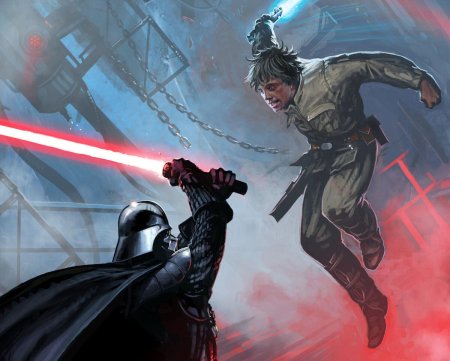 Дарт Вейдер и люк Скайуокер