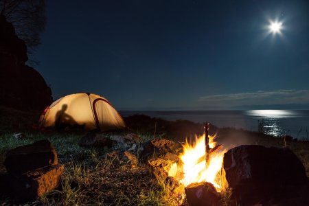 Палатка костер