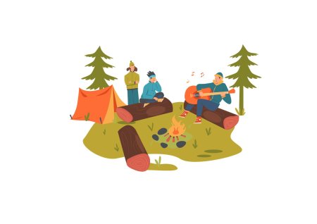 Кемпинг иллюстрация